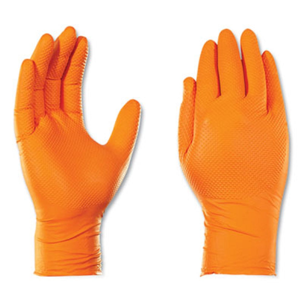 AXCGWON46100CT GLOVEWORKS BY AMMEX GWON46100 INDUSTRIAL LARGE NITRILE GLOVES, ORANGE