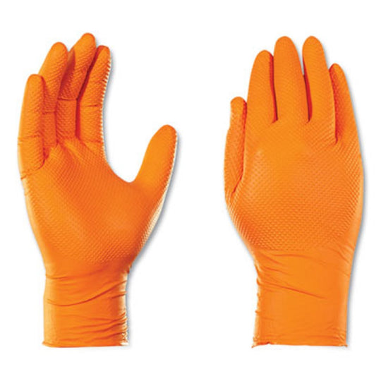 AXCGWON49100CT GLOVEWORKS BY AMMEX GWON49100 INDUSTRIAL XX-LARGE NITRILE GLOVES, ORANGE BX