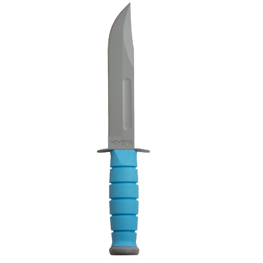 USSF SPACE-BAR KNIFE BLUE KRATON G HANDLE, GRAY HARD SHEATH, STR EDGE