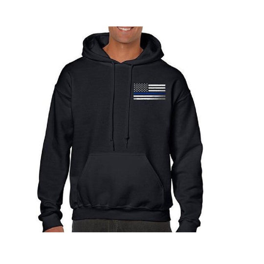 HOODIE - THIN BLUE LINE AMERICAN FLAG