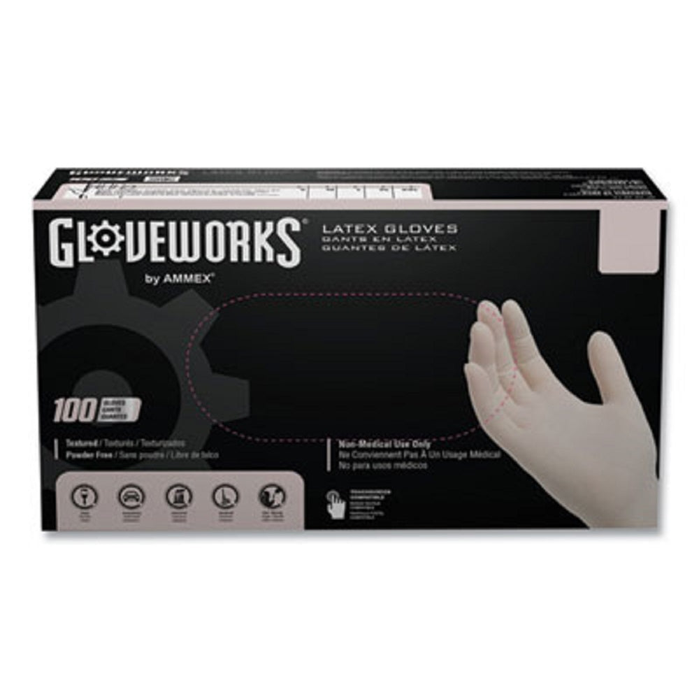 AXCTLF46100 GLOVEWORKS BY AMMEX, TLF46100 INDUSTRIAL LARGE NITRILE IVORY GLOVES