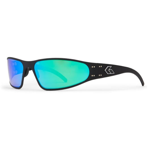 WRAPTOR POLARIZED - BLACK FRAME / GREEN MIRROR POLARIZED