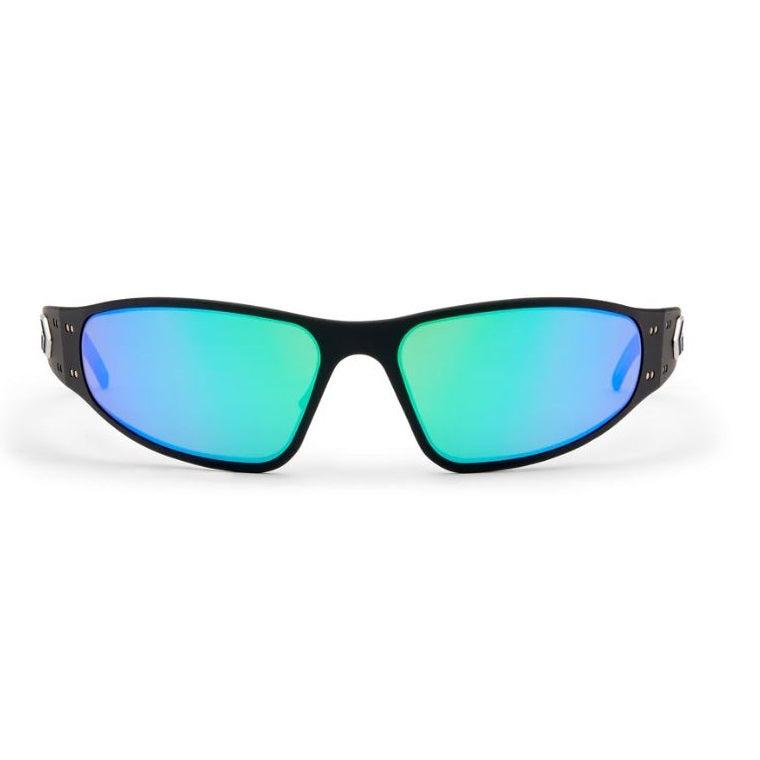 WRAPTOR POLARIZED - BLACK FRAME / GREEN MIRROR POLARIZED