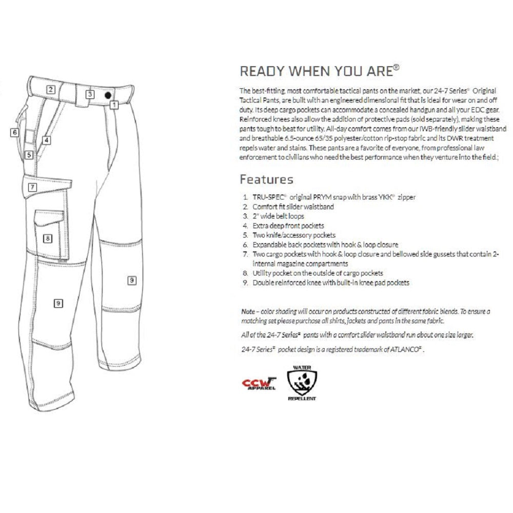 24-7 SERIES MEN'S ORIGINAL TACTICAL PANTS - EARTH