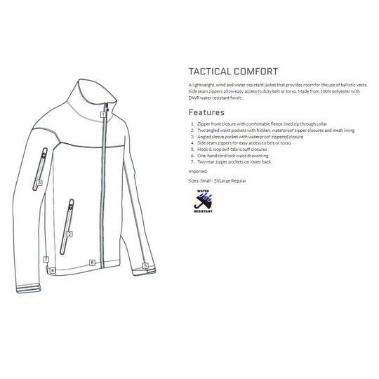 24-7 SERIES TACTICAL SOFTSHELL JACKET WITHOUT SLEEVE LOOP