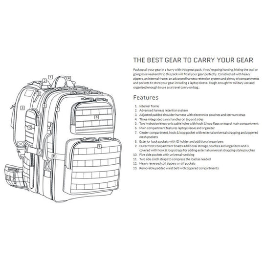 TOUR OF DUTY BACKPACK - POLYESTER