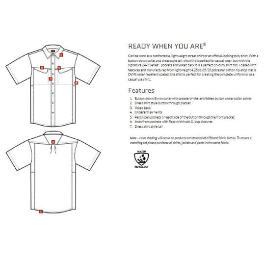 24-7 SERIES MEN'S ULTRALIGHT SHORT SLEEVE FIELD SHIRT