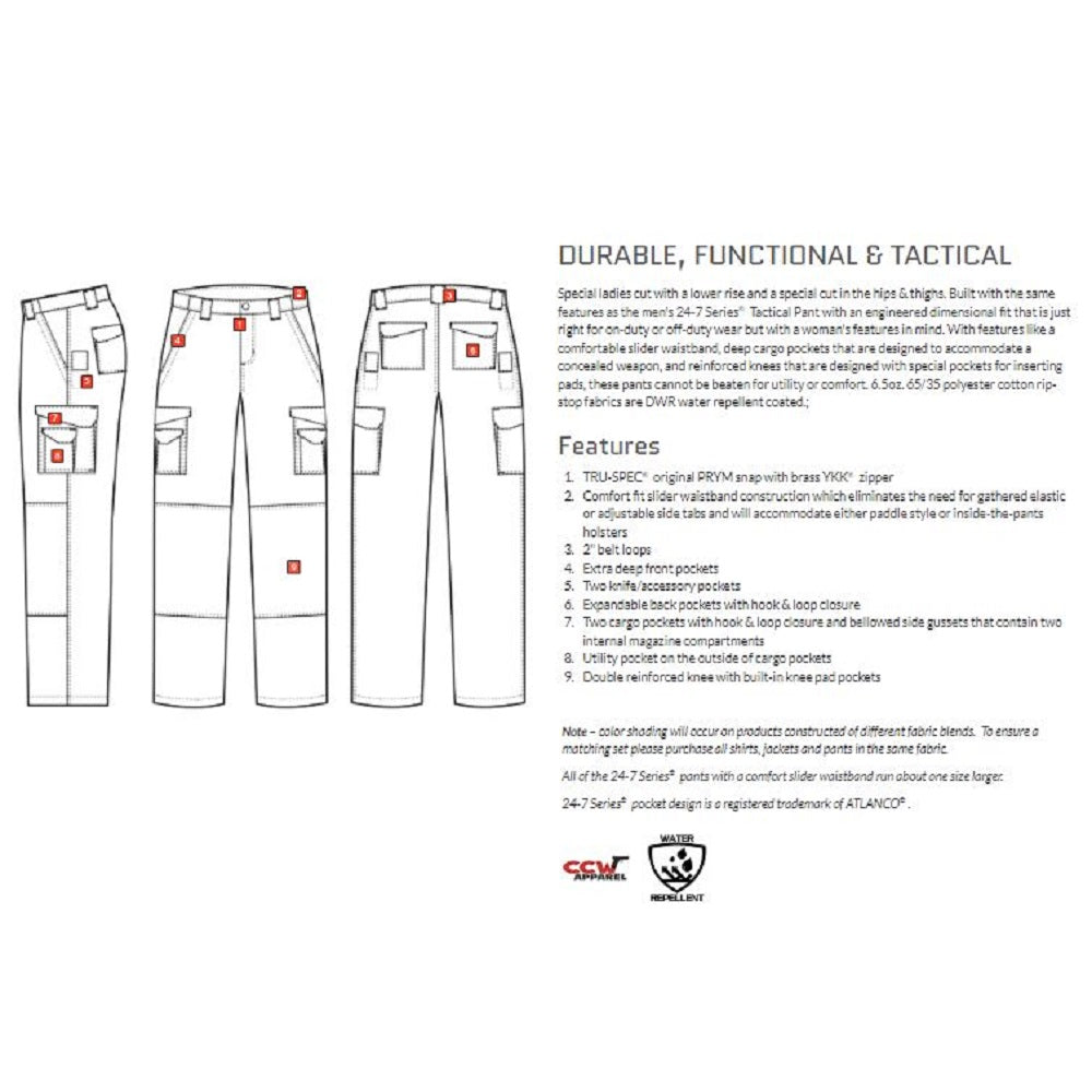 24-7 SERIES WOMEN’S ORIGINAL TACTICAL PANTS - KHAKI