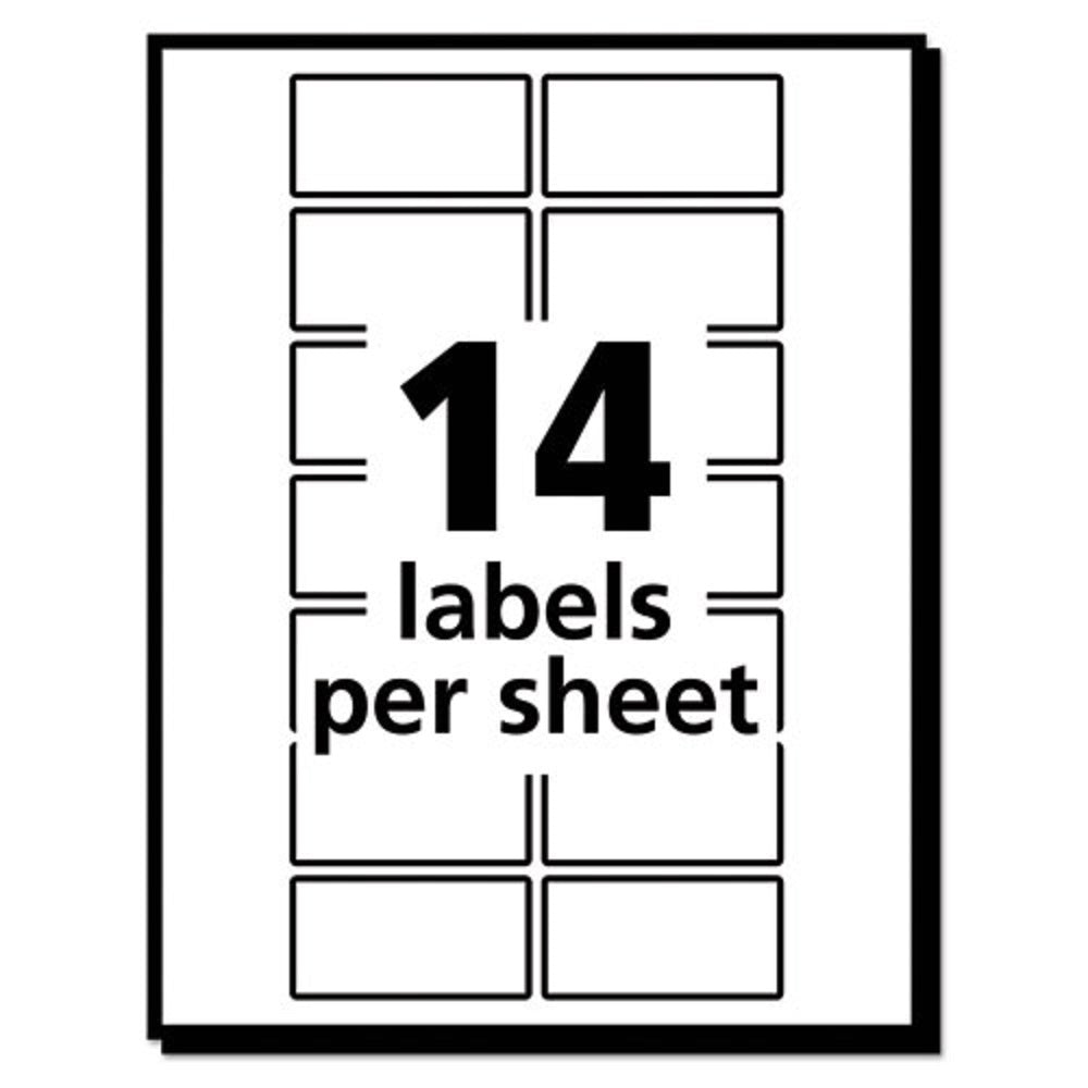 REMOVABLE MULTI-USE LABELS, INKJET/LASER PRINTERS - WHITE