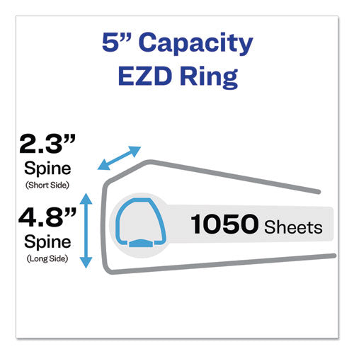 DURABLE VIEW BINDER W/ DURAHINGE & EZD RINGS - WHITE