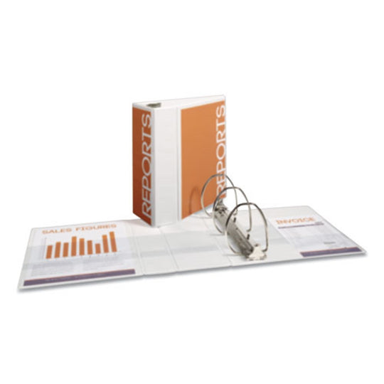 DURABLE VIEW BINDER W/ DURAHINGE & EZD RINGS - WHITE