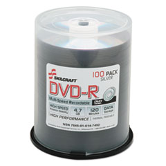 B7045016147492 AbilityOne, Blank Media Discs, DVD-R, Thermal Printable 120 Min, 4.7GB, 100 Pack with Spindle, Bx