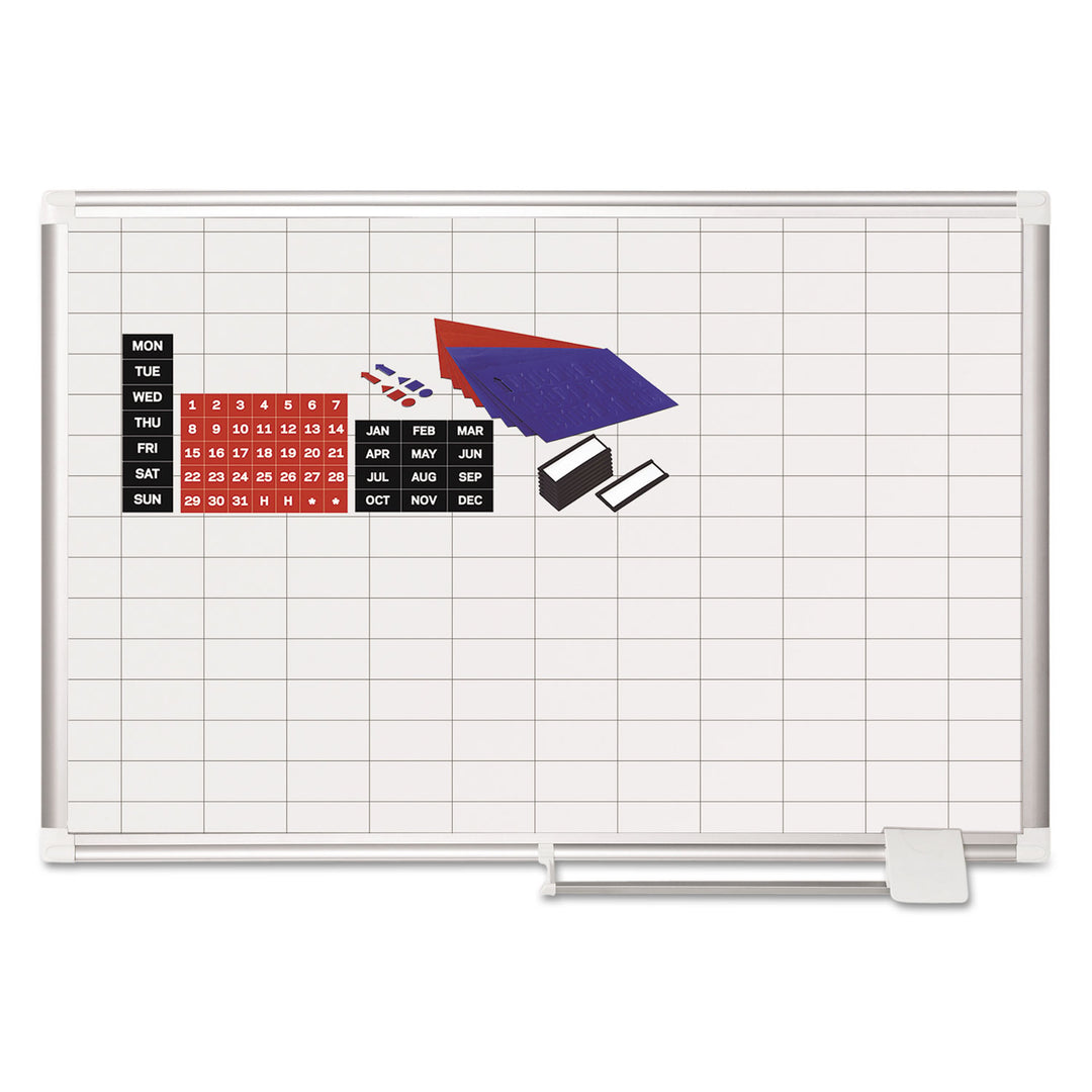 BOARD,PLNR,36X24 GRID,WH