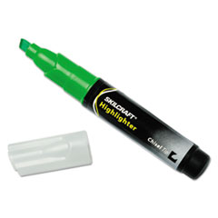 LARGE FLUORESCENT HIGHLIGHTER, CHISEL TIP, GREEN BX