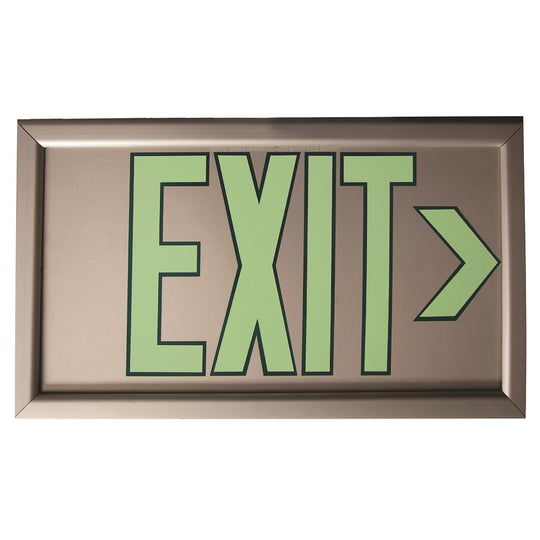 424000NIB0242 PHOTOLUMINESCENT WALL MOUNT BRACKET ONE SIDED EXIT SIGN  EA