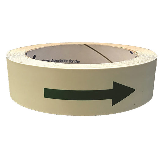 424000NIB0247 PHOTOLUMINESCENT MULTIPURPOSE ADHESIVE TAPE w/DIRECTIONAL ARROWS RO