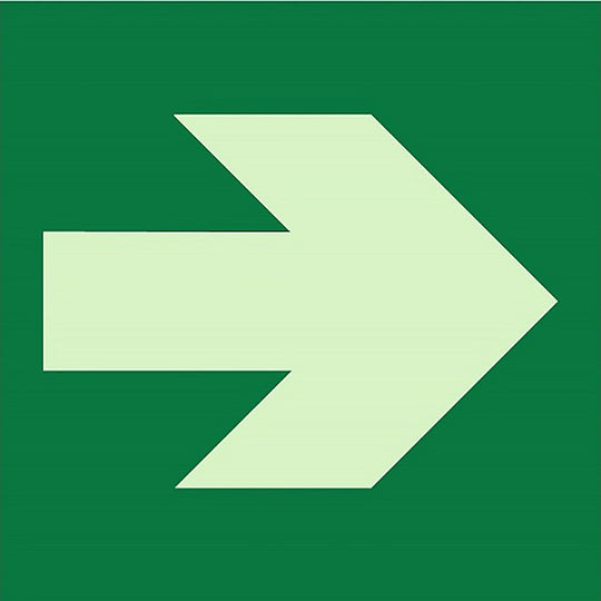 424000NIB0292 PHOTOLUMINESCENT "SIDE DIRECTIONAL ARROW" SIGN