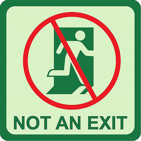 424000NIB0294 PHOTOLUMINESCENT "NOT AN EXIT" SIGN