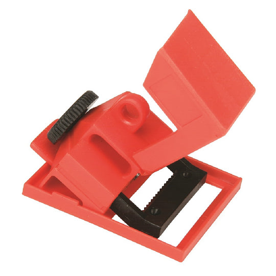 534000NIB0393  BREAKER LOCKOUT, CLAMP-ON W/CLEAT, 480/600V. RED