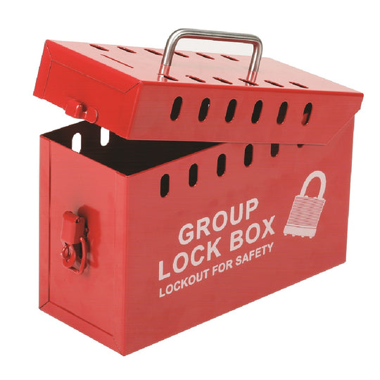 534000NIB0396 MINI GROUP LOCKOUT BOX, RED EA