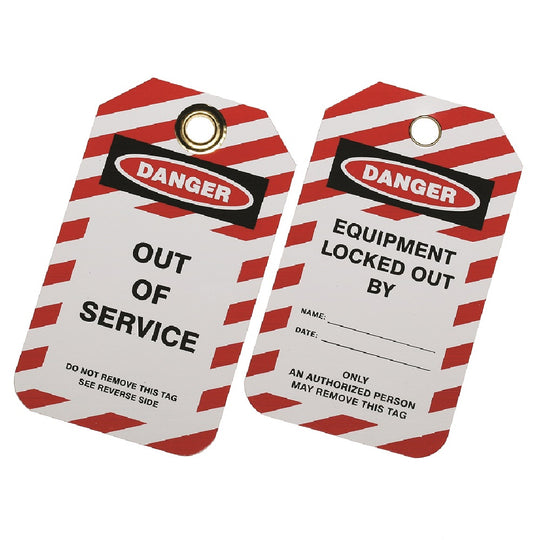 534000NIB0403 LOCKOUT SAFETY TAG–OUT OF SERVICE BX