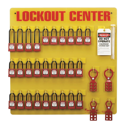 LOCKOUT TAGOUT STATION, 28 PADLOCKS STOCKED