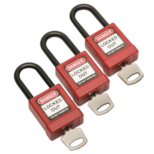 5340016502677 ABILITYONE LOCKOUT SAFETY PADLOCK 3/PK