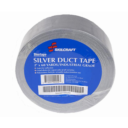 5640001032254 AbilityOne, Tape, Duct, Premium Heavy Duty, 2" x 60 yds, Silver Ea