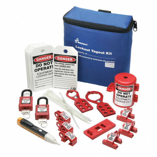 5925016512026 AbilityOne, Lockout Tagout Electrical Kit with Breaker and Plug Lockouts KT