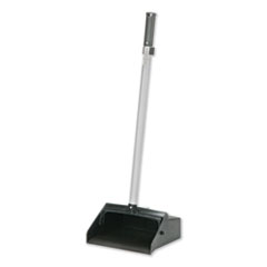 7290014606663 AbilityOne 4606663, Lobby Dustpan w/Aluminum Handle, Black/ Silver Bx