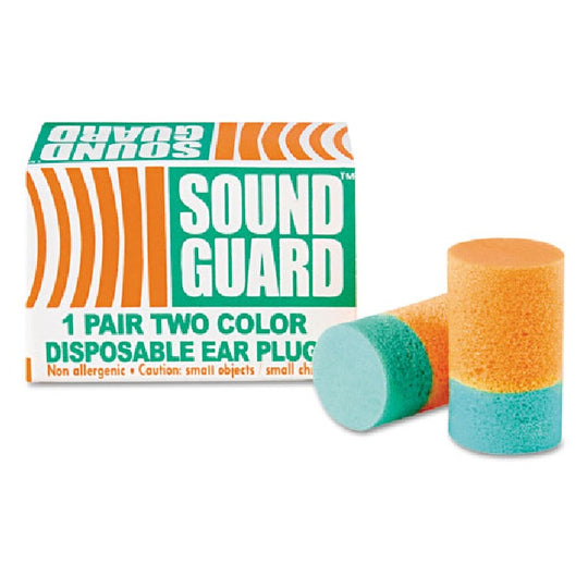 6515001376345 AbilityOne, Ear Plug, SoundGuard™ Uncorded, Foam , Orange/ Green Bx