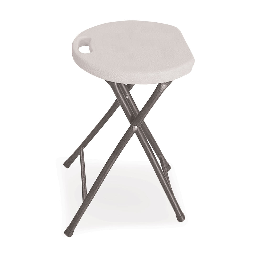 STOOL,RESIN,12"DX26"H,WH