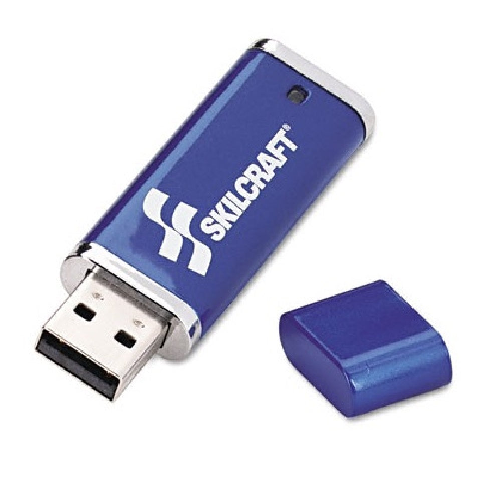 USB FLASH DRIVE, 256-BIT AES ENCRYPTION, 8GB - BLUE