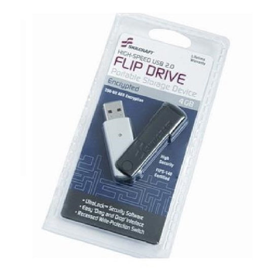 USB AES ENCRYPTED FLASH DRIVE, 4 GB STORAGE EA