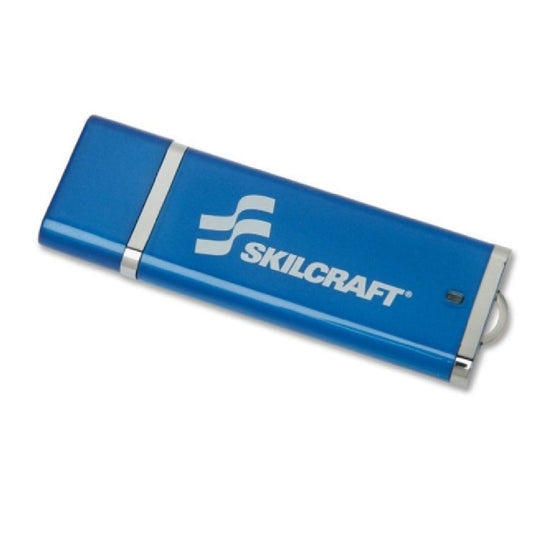 USB FLASH DRIVE, 256-BIT SES ENCRYPTION, 32GB, BLUE