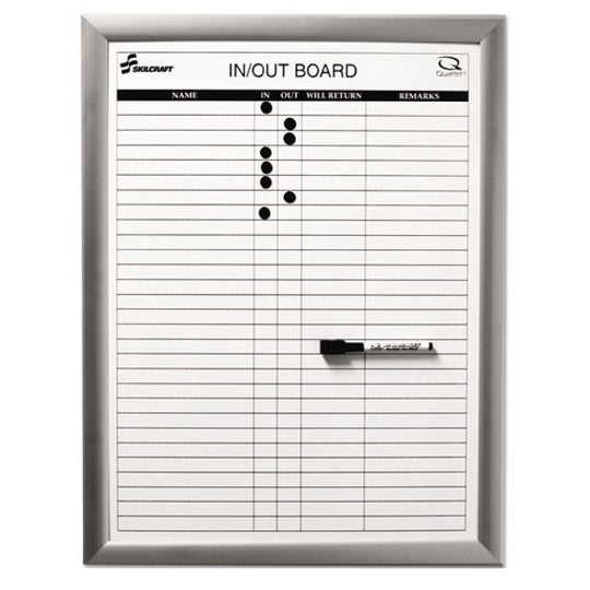 7110015680403, 29 PERSON MAGNETIC IN/OUT BOARD, ALUMINUM FRAME EA