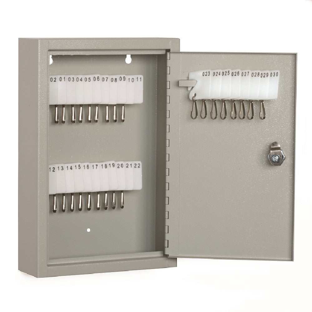 LOCKING KEY CABINET WALL MOUNTING, 70 KEY CAPACITY, GREY EA