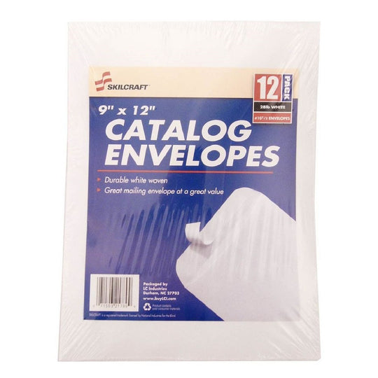 SELF-SEALING 9" x 12" ENVELOPE, WHITE, 12/PK