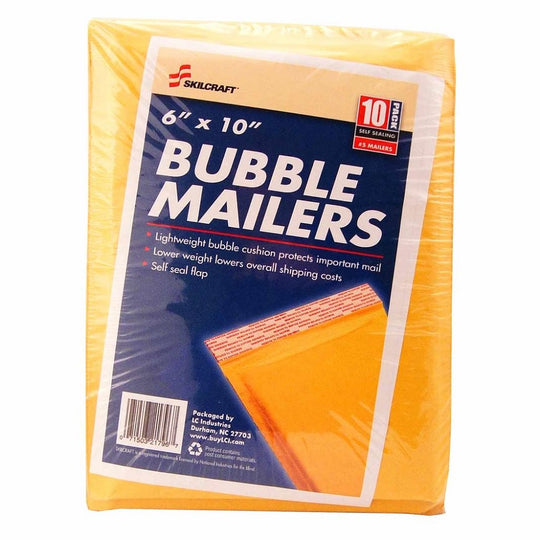 SKILCRAFT BUBBLE MAILERS - 10/ PACK