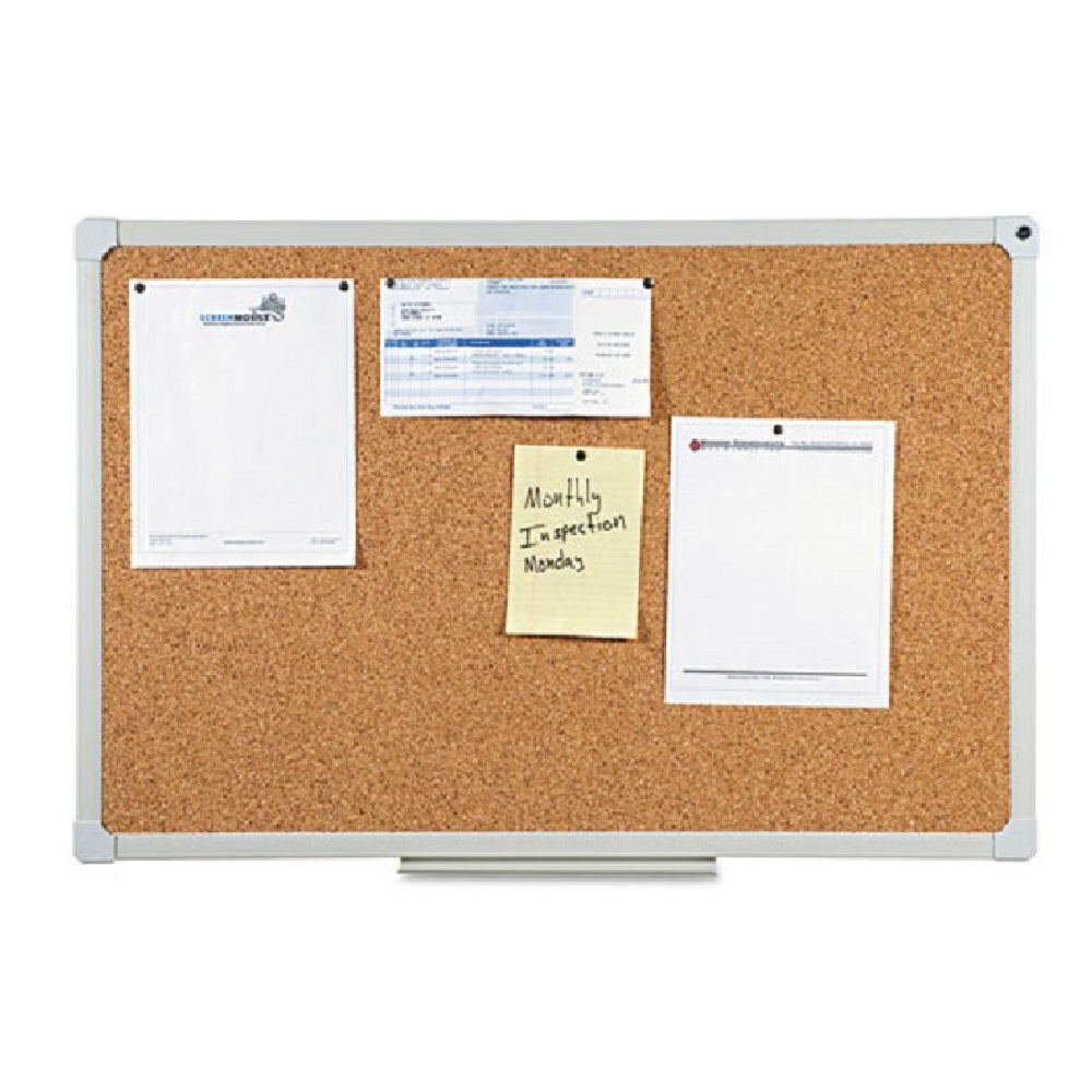 7195014840005 BULLETIN BOARD, NATURAL CORK, ALUMINUM FRAME