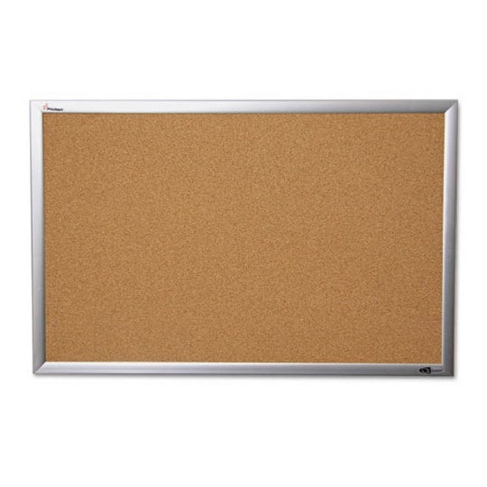 7195014840010 BULLETIN BOARD, NATURAL CORK, ALUMINUM FRAME