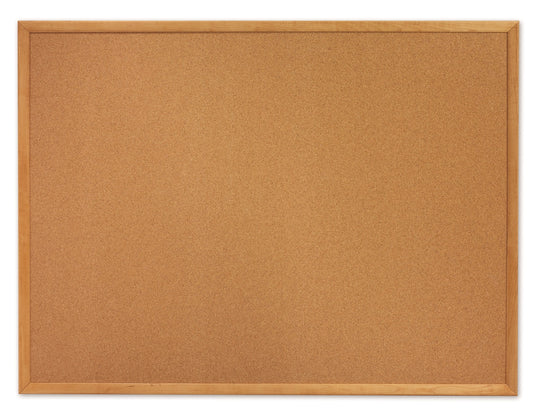 7195015679521 AbilityOne, Natural Cork Bulletin Board, Oak Frame, 72" x 48" Ea