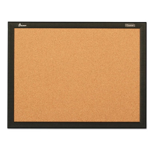 7195016511298 QUARTET CORK BULLETIN BOARD, ALUMINUM FRAME, BLACK EA