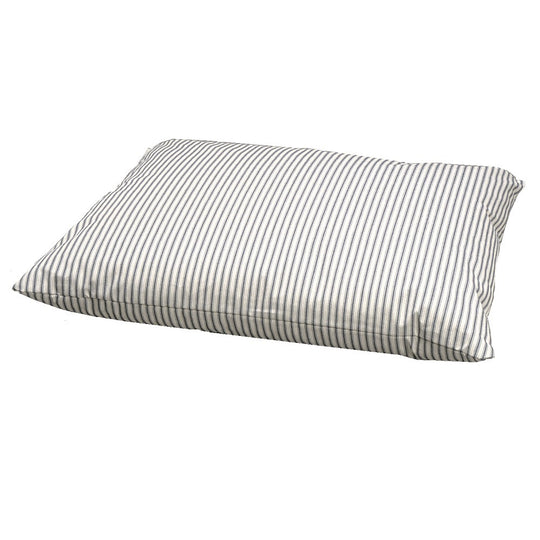 BED PILLOW, WATER FOWL FEATHERS, BLUE AND WHITE STRIPES 8/BX