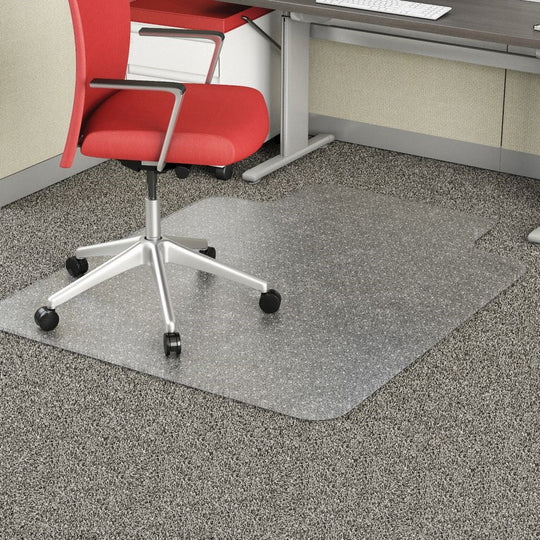 PVC CHAIR MATS, LOW TO MEDIUM PILE CARPET - CLEAR