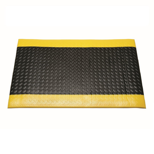 7220015826226 AbilityOne, 5826226 Anti-Fatigue Mat, Industrial Duty, 2' x 9/16" x 3', Black w/Yellow Safety Stripe Bx