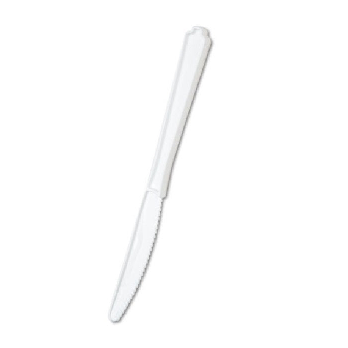 7340000221316 AbilityOne 602680, Premium Flatware Plastic Knives, Type III, White Bx