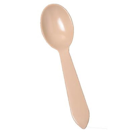 7340001708374 AbilityOne 1708374 Plastic Spoons, Type IV High Impact, Tan, 5" Ea