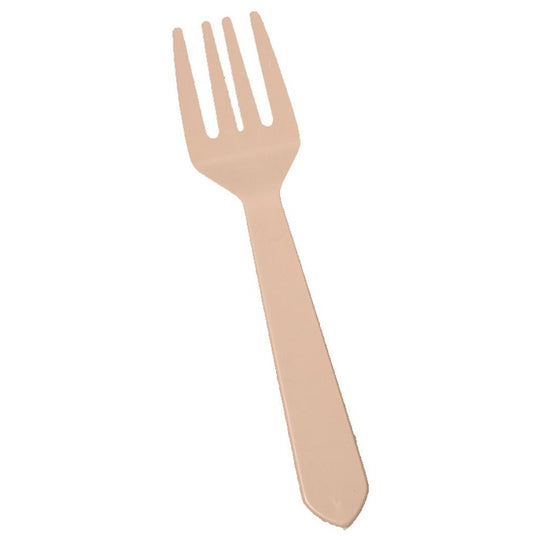 HIGH IMPACT PLASTIC FORKS, TYPE IV, TAN