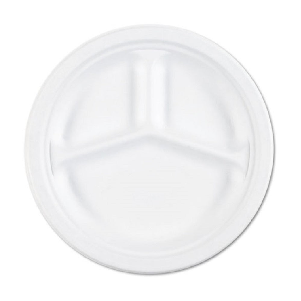 WATERPROOF PAPER PLATES, 10 1/4" DIAMETER, 7/8" DEEP, WHITE BX